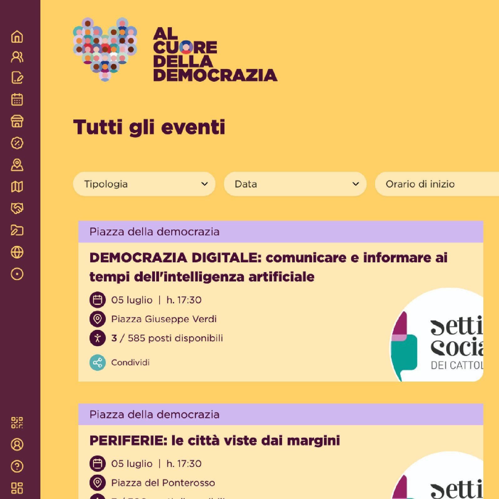 Eventi 3 - Web App | Settimane Sociali